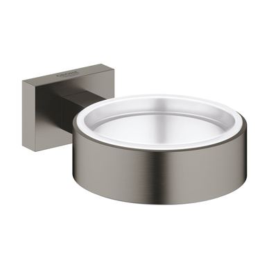 Suport Grohe 40508AL1, Essentials Cube, pentru pahar/savoniera, meta, mat, grafit