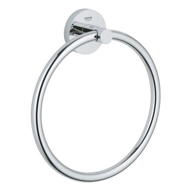 Inel prosop Grohe 40365001, Essentials, tip instalare pe perete, numar orificii instalare 2, pivotantă, crom