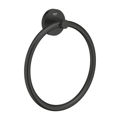 Inel prosop Grohe 411742430, Start, tip instalare pe perete, numar orificii instalare 2, pivotantă, negru