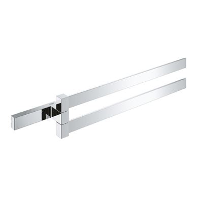 Bara prosop Grohe 40768000, Suport prosop Selection Cube, tip instalare pe perete, numar orificii instalare 2, crom