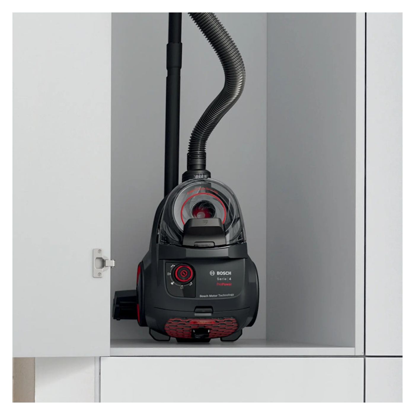 Porzsák nélküli porszívó Bosch BGS21POW2 ProPower Series 4, 750 W, 2 L, Power AirCycle, HEPA szűrő, 78 dB, Fekete/Piros - 3