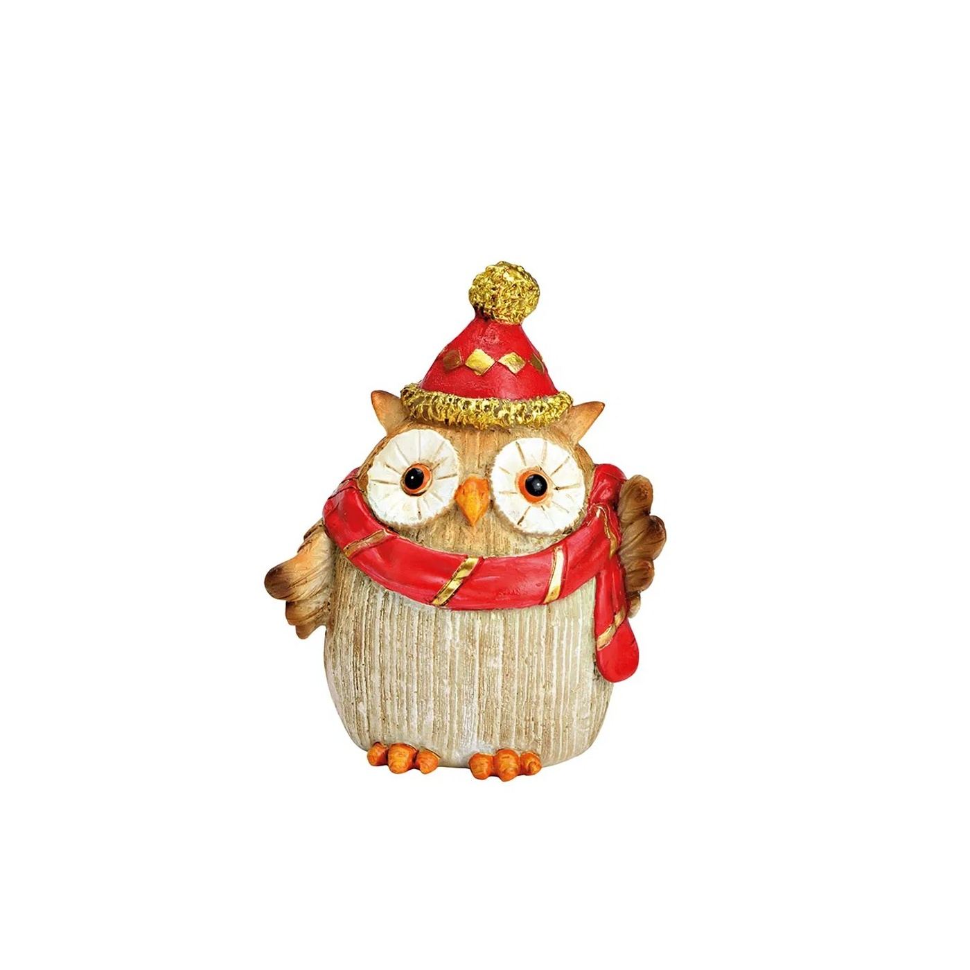 Bagoly figura sapkával, 9x12x9 cm - 3