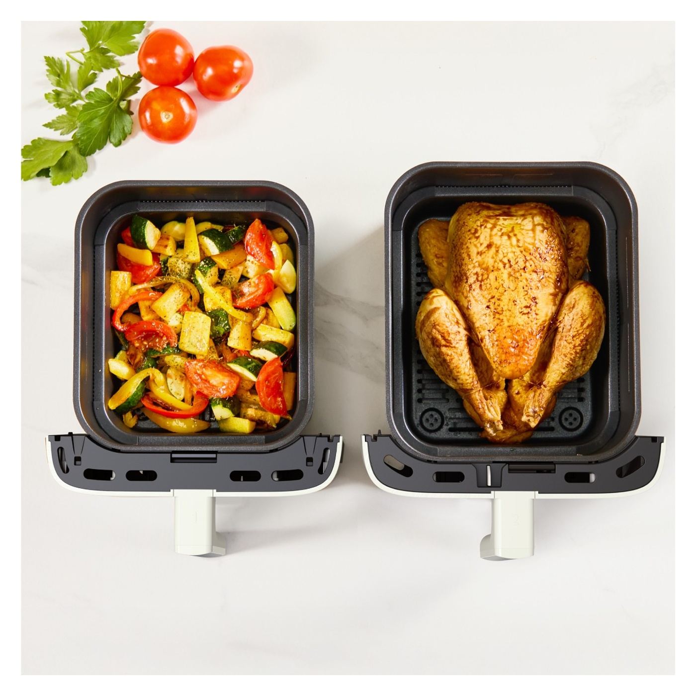 Tefal Easy Fry Crispy Stack EY752AE0 dupla légsütő, 2700 W, 10 L – Légsütő 7 automatikus programmal, 2 rekesszel - 2