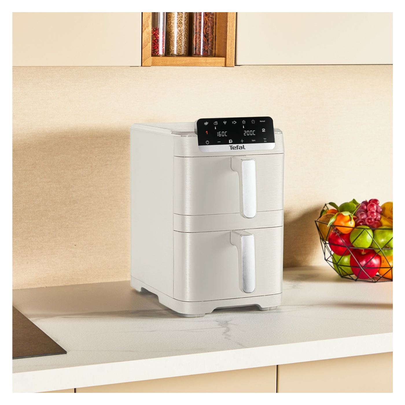 Tefal Easy Fry Crispy Stack EY752AE0 dupla légsütő, 2700 W, 10 L – Légsütő 7 automatikus programmal, 2 rekesszel - 3