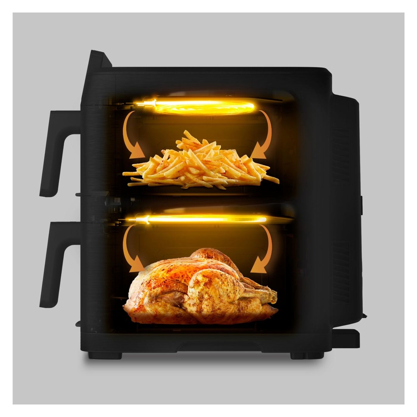 Tefal Easy Fry Crispy Stack EY752AE0 dupla légsütő, 2700 W, 10 L – Légsütő 7 automatikus programmal, 2 rekesszel - 5