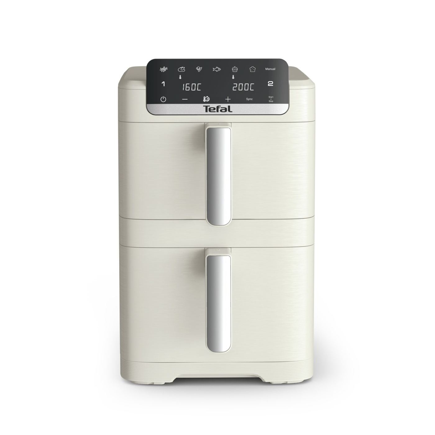 Tefal Easy Fry Crispy Stack EY752AE0 dupla légsütő, 2700 W, 10 L – Légsütő 7 automatikus programmal, 2 rekesszel - 10