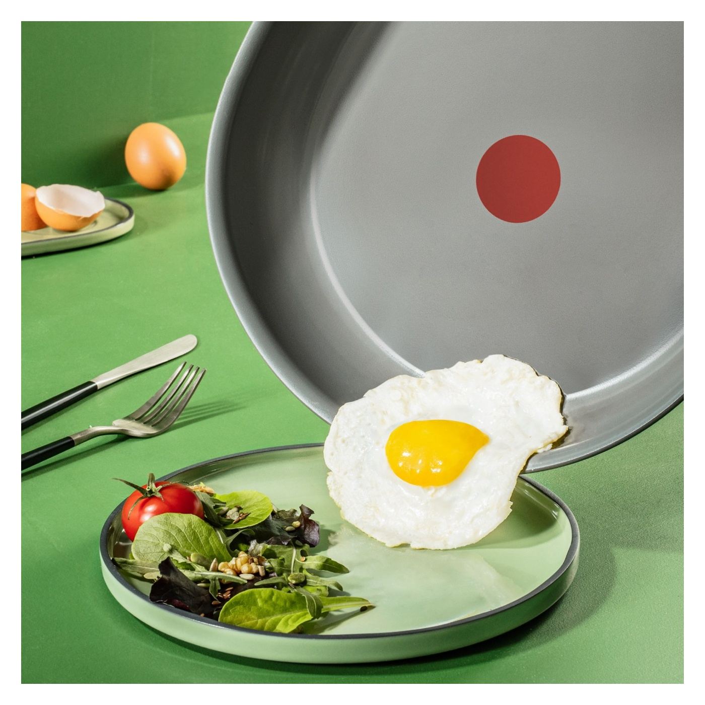 Tefal Renewal Kerámia serpenyő G0170602, 28 cm, Alumínium, Inoceram tapadásmentes kerámia bevonat, Thermo-Signal™, Indukciós, Sz - 3