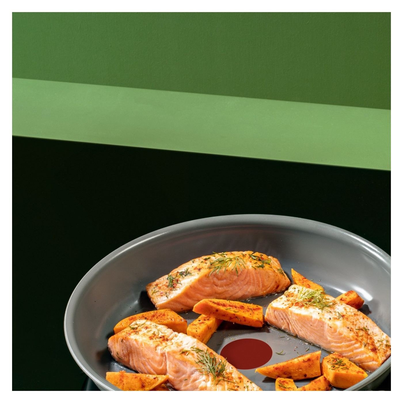 Tefal Renewal Kerámia Wok serpenyő G0177702, 26 cm, Inoceram tapadásmentes kerámia bevonat, Thermo-Signal™, indukciós, szürke - 3