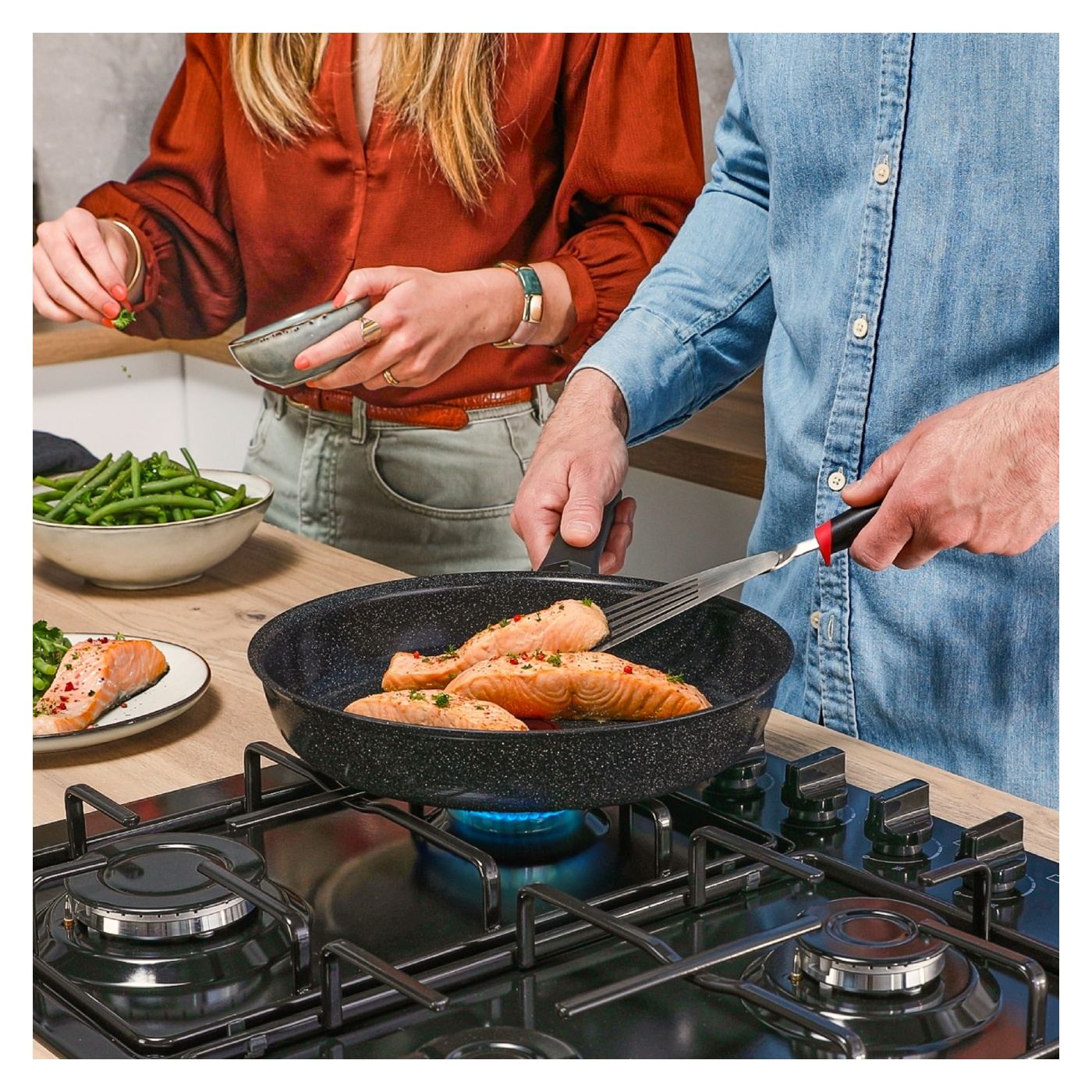 Tefal Expertise Kerámia serpenyő G2020432, 24 cm, Alumínium, Tapadásmentes kerámia bevonat, Karcolásálló ásványi felület - 3