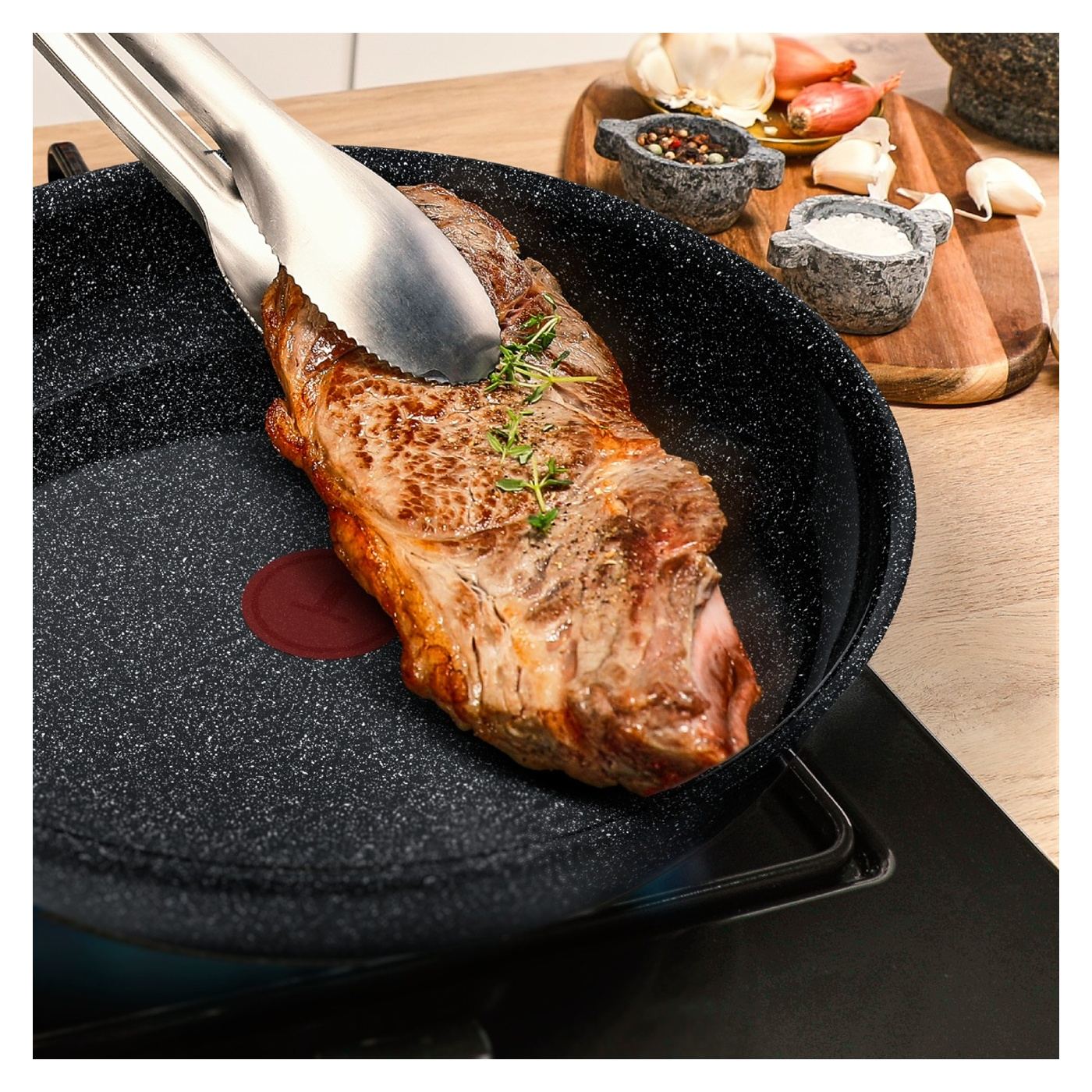 Tefal Expertise Kerámia serpenyő G2020432, 24 cm, Alumínium, Tapadásmentes kerámia bevonat, Karcolásálló ásványi felület - 4