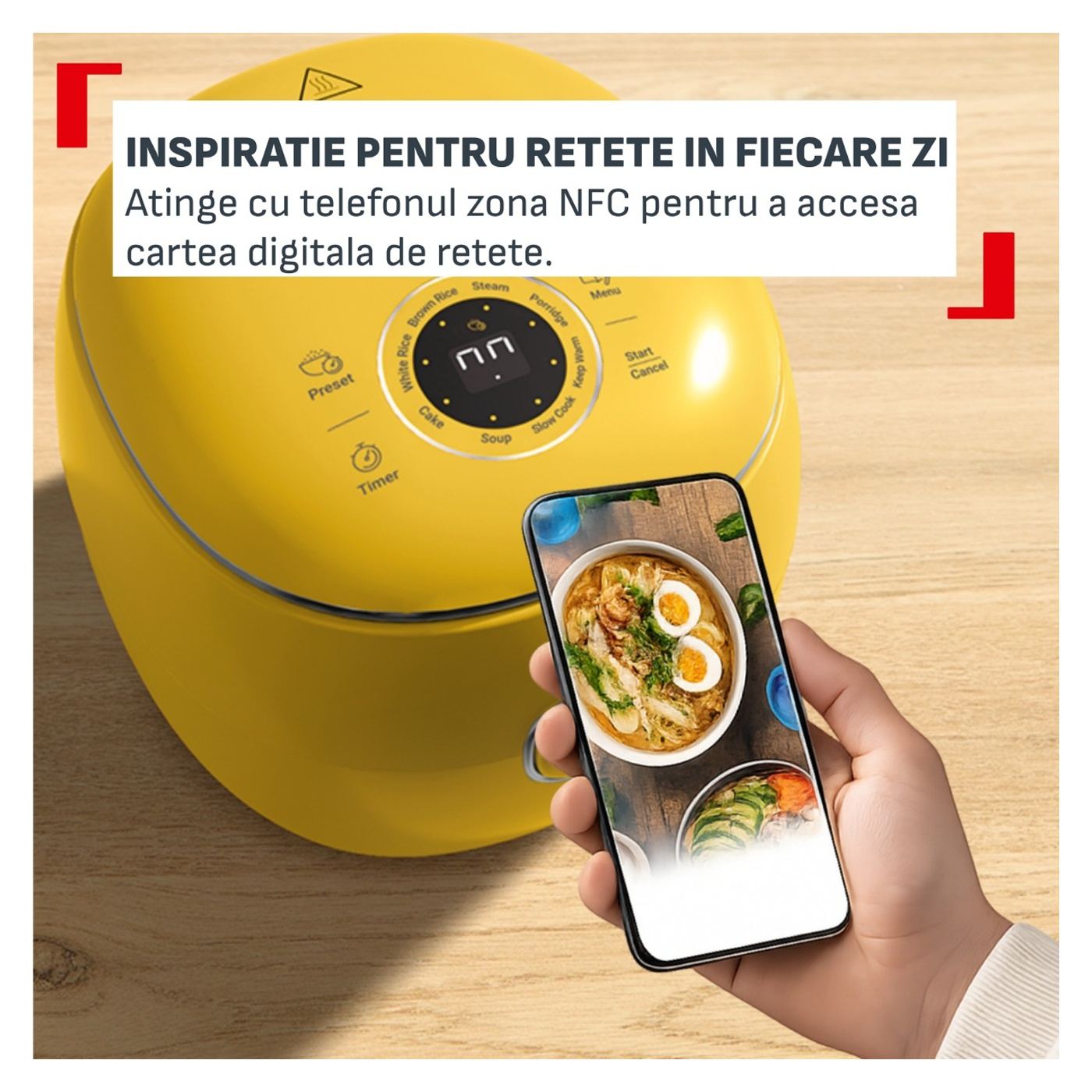 Tefal Pop RK5352E0 Multifunkciós Rizsfőző, 350 W, 0,7 L Kapacitás, 8 Program, Digitális Technológia, Melegen Tartás Funkció - 6