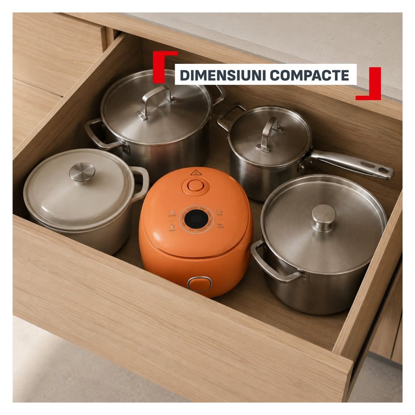 Tefal Pop RK535TE0 Multifunkciós Rizsfőző, 350 W, 0,7 L Kapacitás, 8 Program, Digitális Technológia, Melegen tartás Funkció - 5