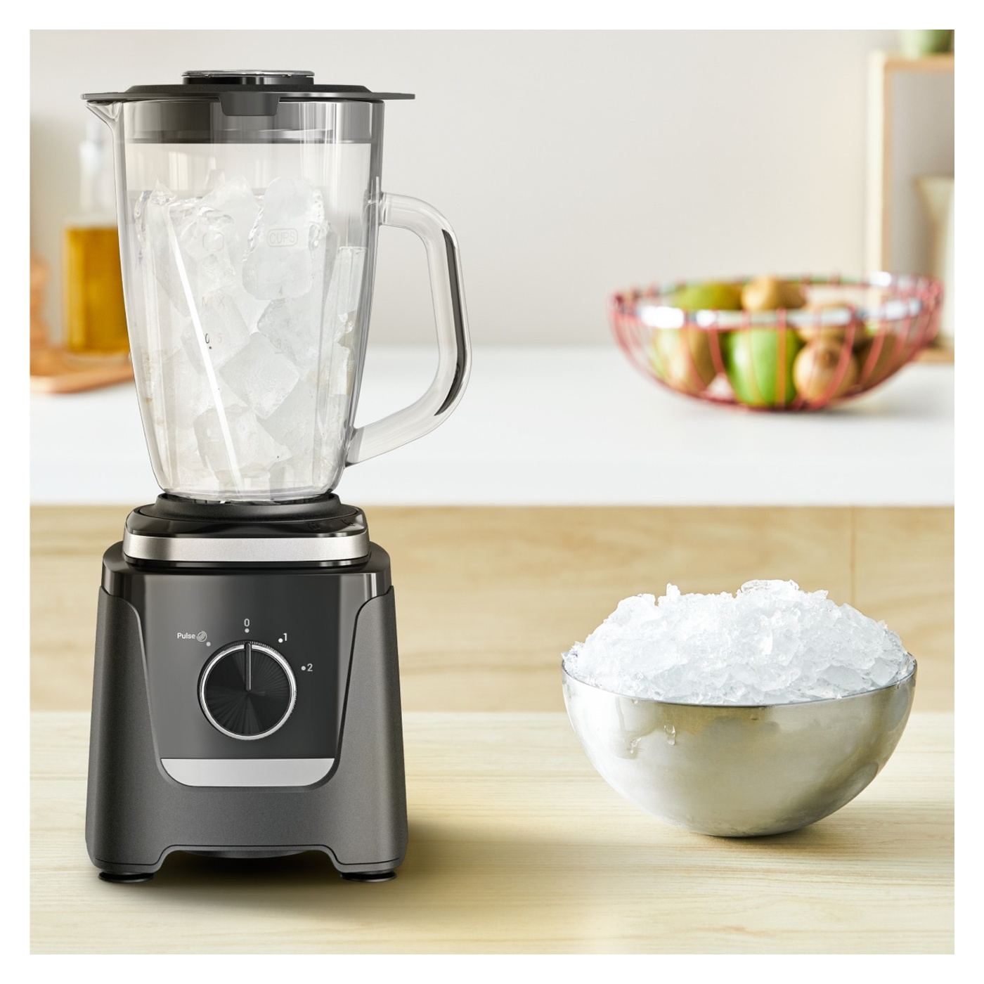 Tefal Blendforce BL5958F0 turmixgép, 800 W, 1,9 L, 2 sebesség + Pulse, 6 Powelix 3D penge, Powelix Cyclonic technológia, üvegkan - 3
