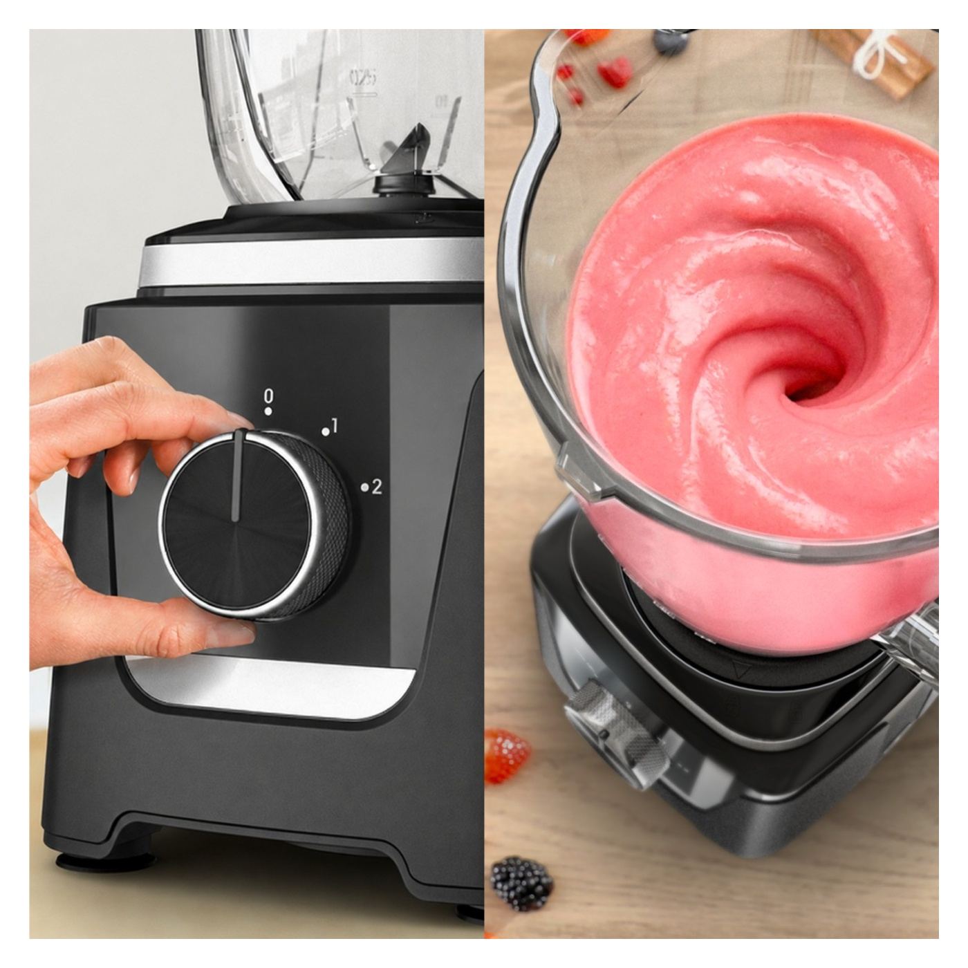 Tefal Blendforce BL5958F0 turmixgép, 800 W, 1,9 L, 2 sebesség + Pulse, 6 Powelix 3D penge, Powelix Cyclonic technológia, üvegkan - 9