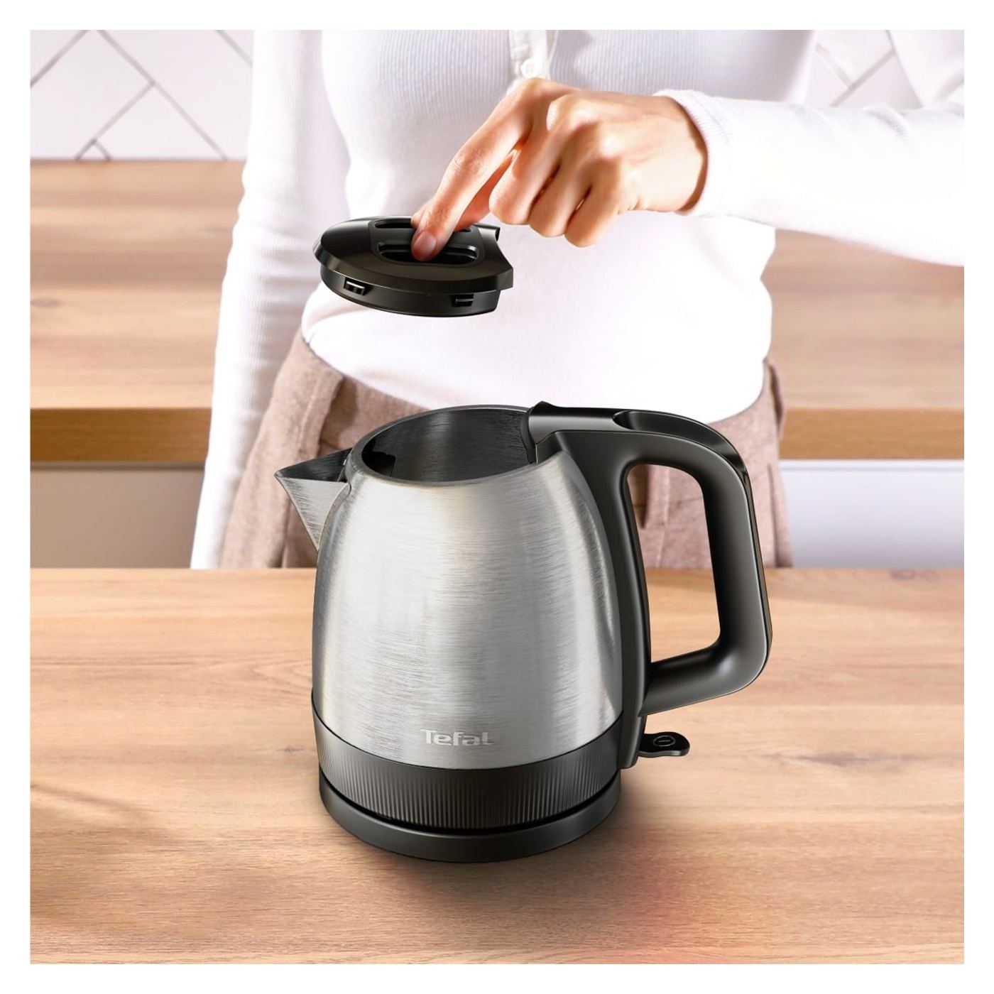 Tefal Express KI1E0DE0 Vízforraló, 2000 W, 1,2 L, Rozsdamentes acél, Automatikus kikapcsolás, Kivehető vízkőszűrő, 360°-os elfor - 6