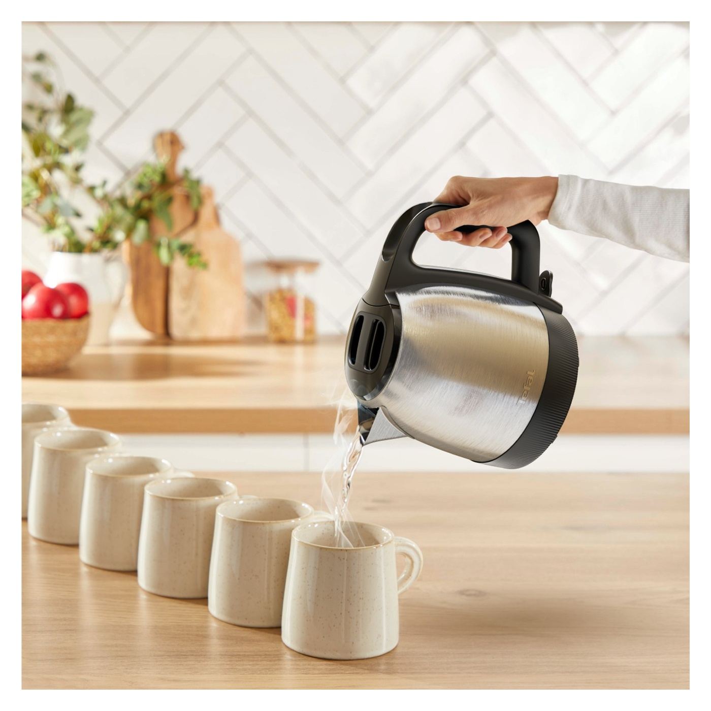 Tefal Express KI1E0DE0 Vízforraló, 2000 W, 1,2 L, Rozsdamentes acél, Automatikus kikapcsolás, Kivehető vízkőszűrő, 360°-os elfor - 7