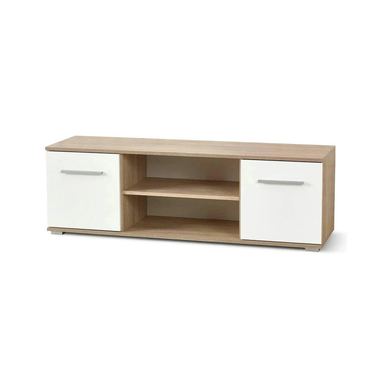 Comodă TV Lima, alb/stejar sonoma, PAL laminat, 137x40x44 cm