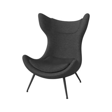 Scaun fluture ATLANTIS, gri antracit/negru, stofă/otel, 77x80x106 cm