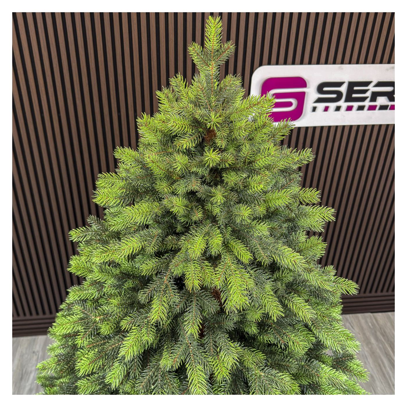Műkarácsonyfa, Hollandia, Zöld zöld hegyekkel, Teljesen 3D, 230 cm - 2
