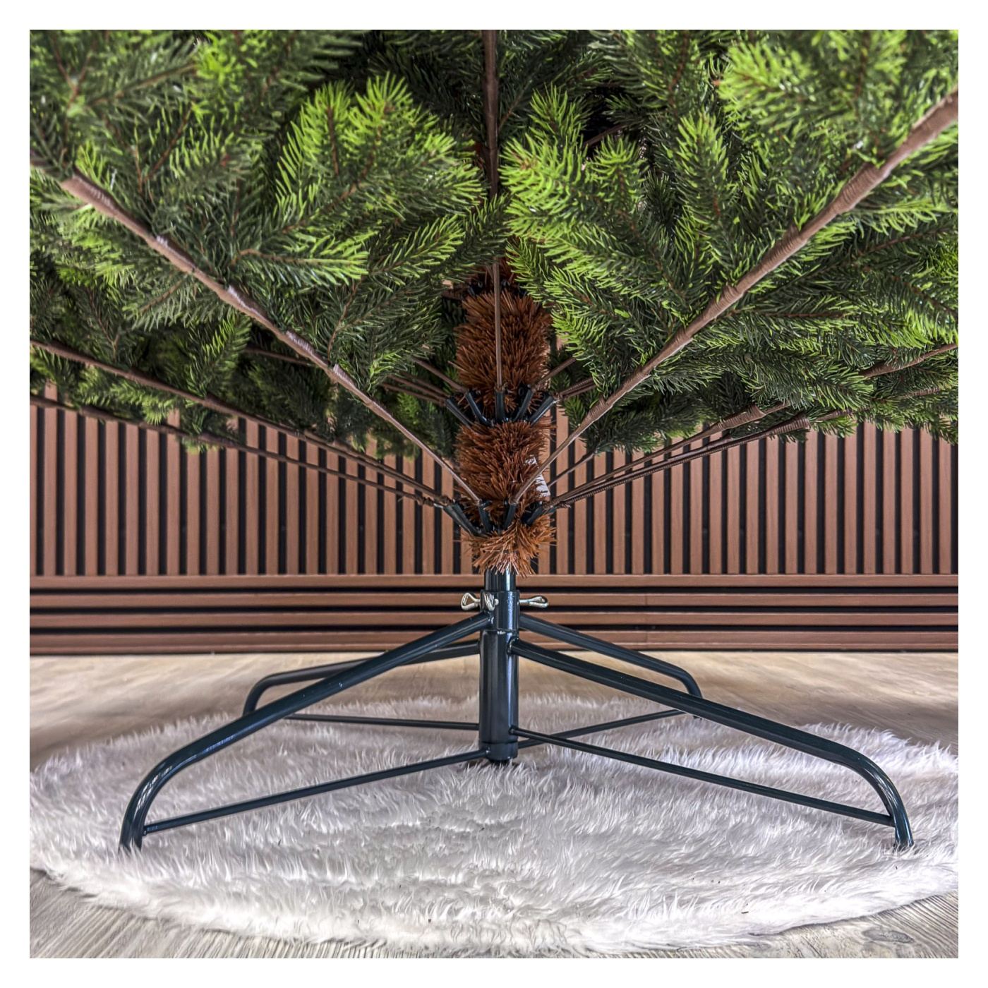 Műkarácsonyfa, Hollandia, Zöld zöld hegyekkel, Teljesen 3D, 230 cm - 9