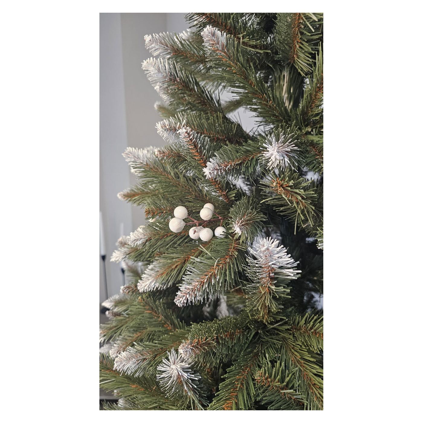 Műkarácsonyfa Deluxe, WhiteBerry, 2D, 220cm - 5