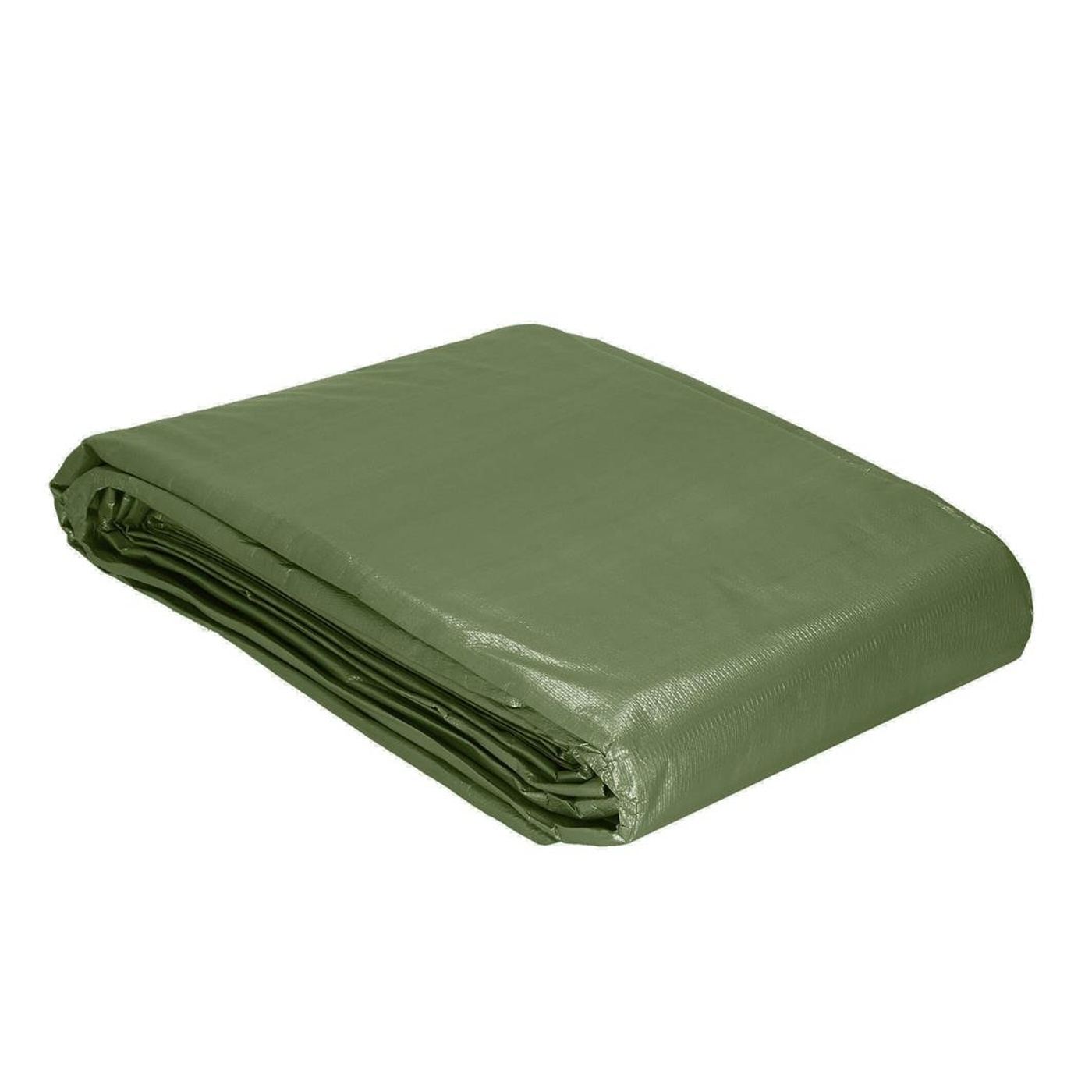 Vízálló laminált polietilén ponyva, 120g/m2, 3x4m, zöld - 5