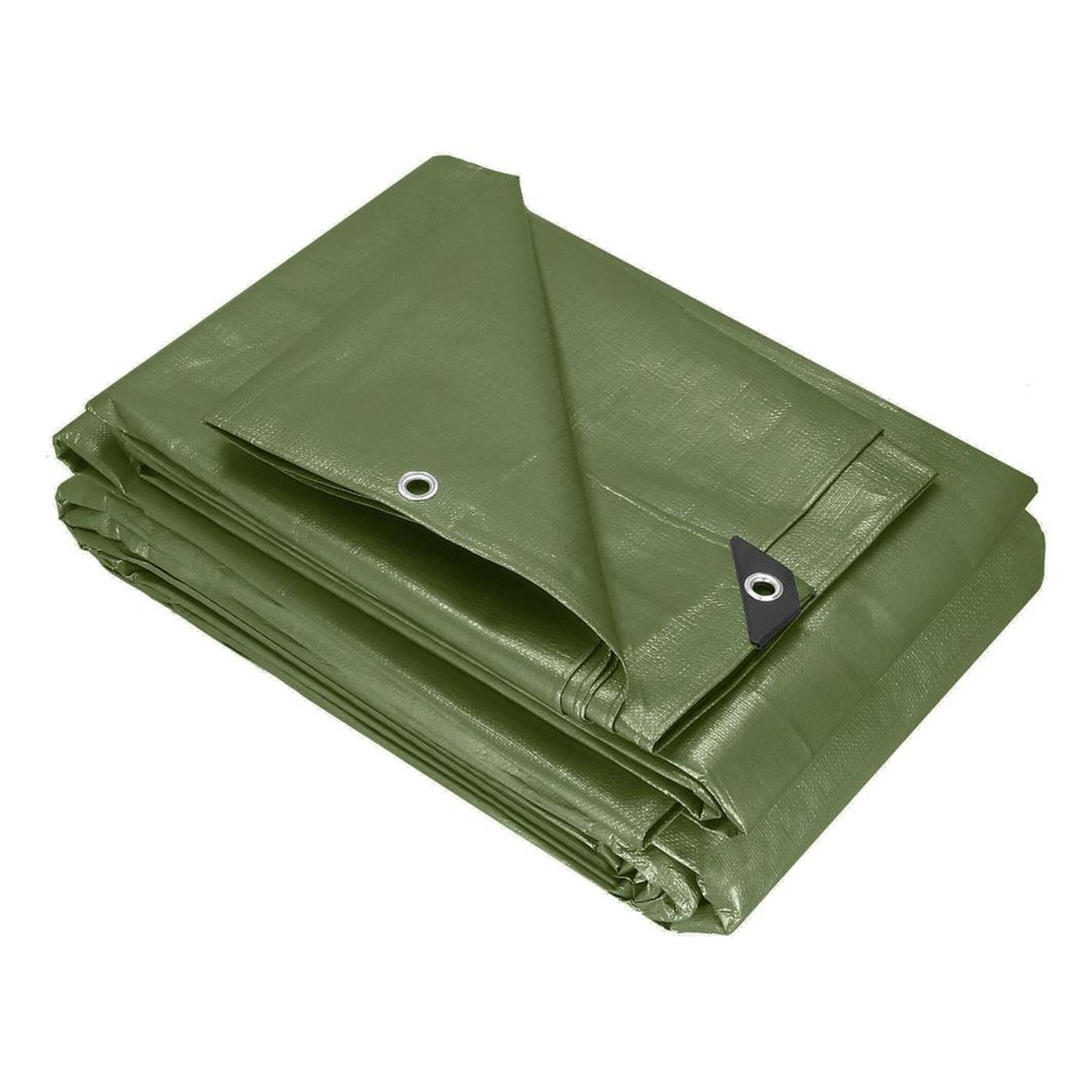 Vízálló laminált polietilén ponyva, 120g/m2, 3x4m, zöld - 6