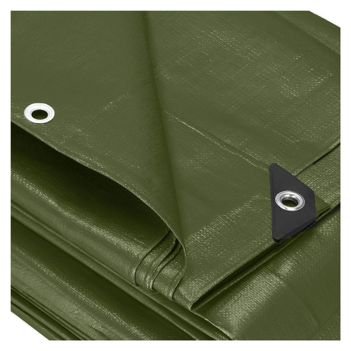 Vízálló laminált polietilén ponyva, 120g/m2, 3x4m, zöld - 10