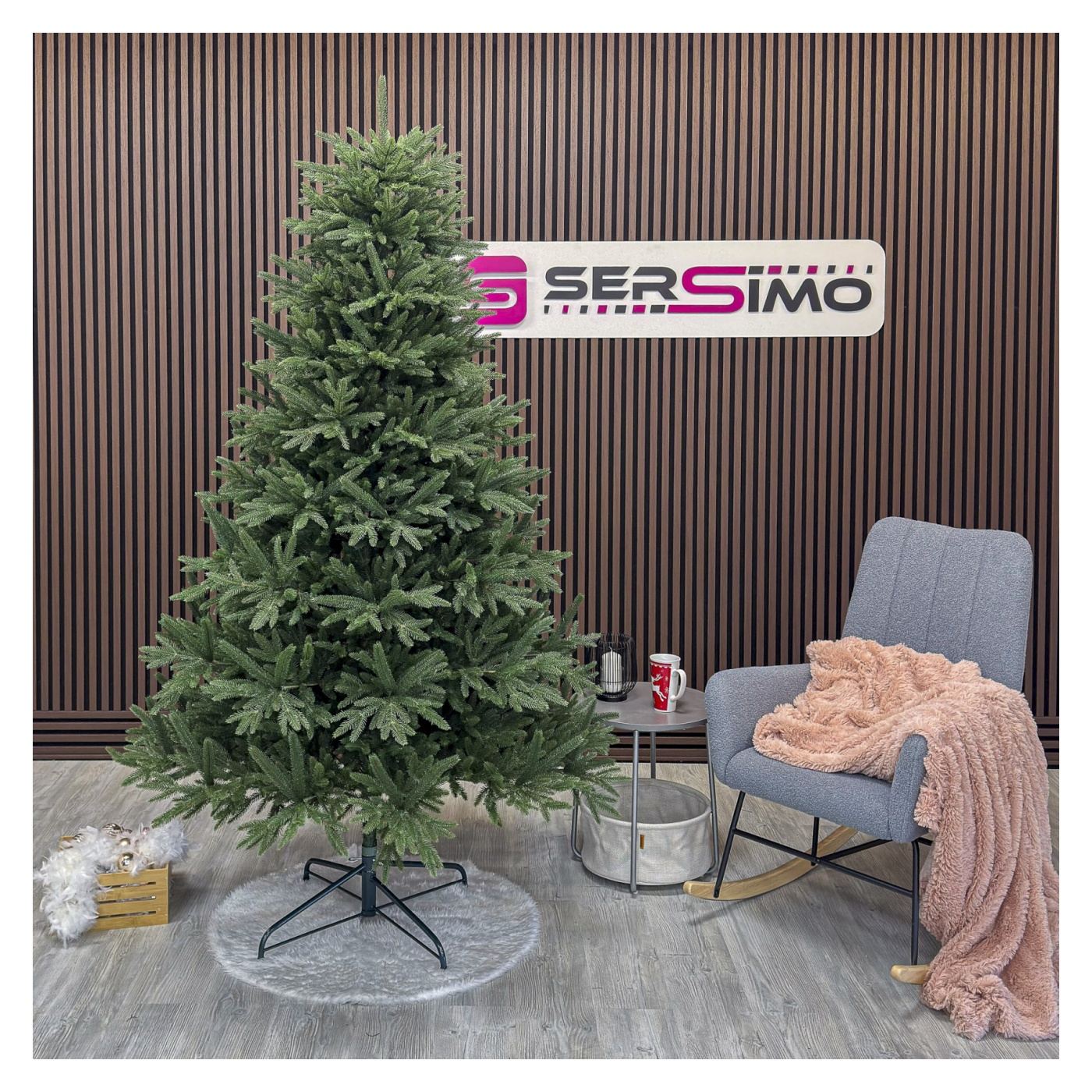 Műfenyő Deluxe, Alpin, Zöld, Full 3D, 230 cm - 3
