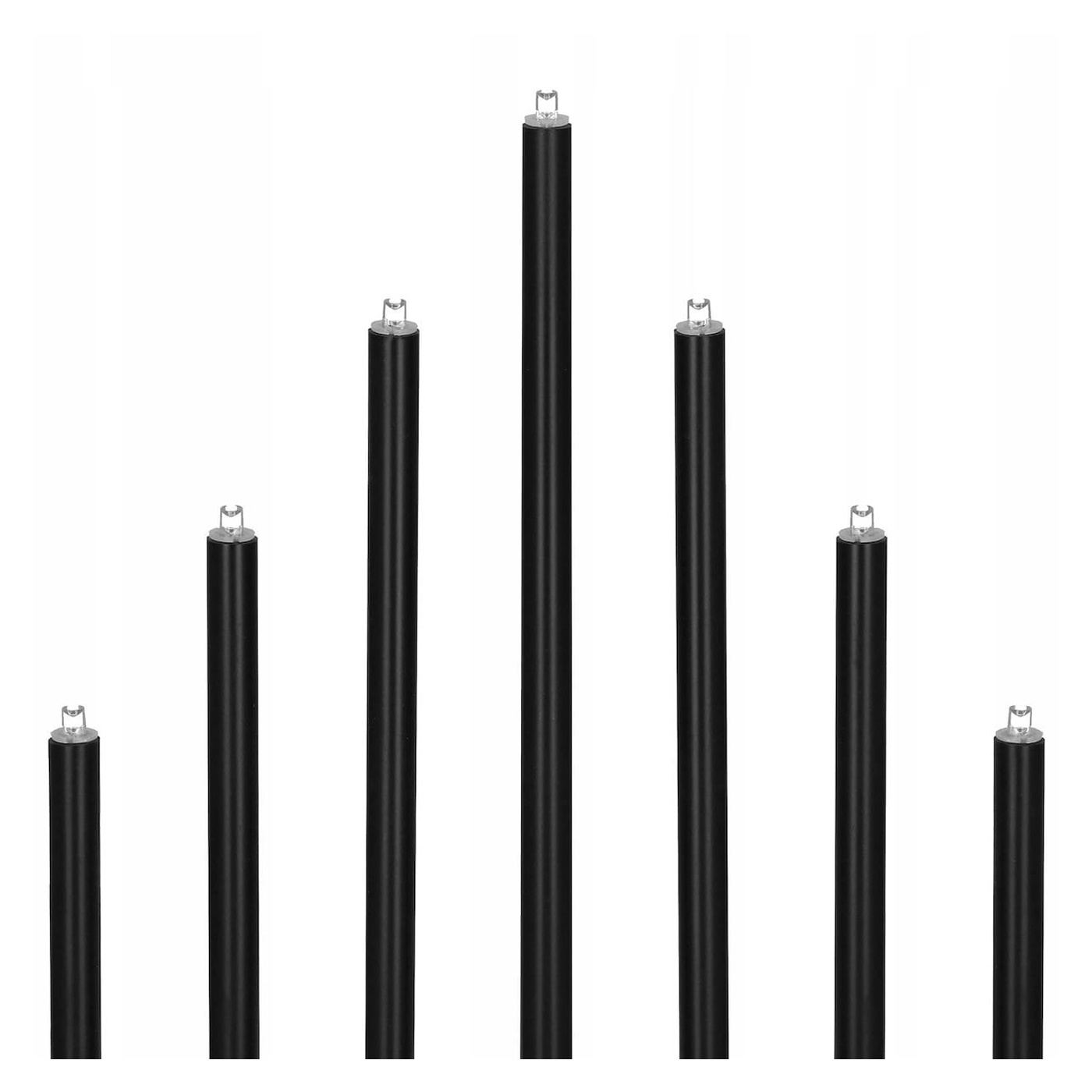 Adventi dekoratív gyertyatartó 9 LED gyertyával, fekete - 6