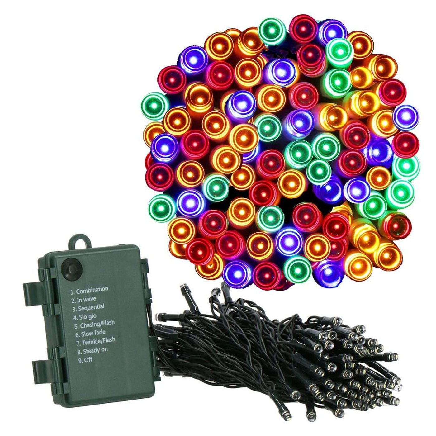 Kerti Fényfüzér, 10 Méter, 100 LED, Elemes, Többszínű - 4