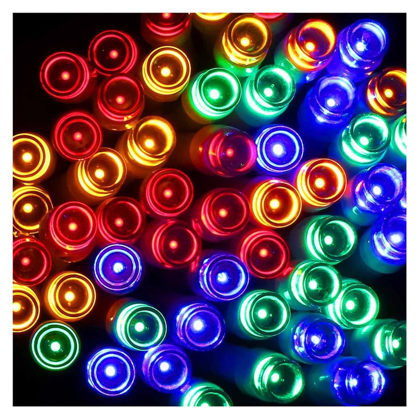 Kerti Fényfüzér, 10 Méter, 100 LED, Elemes, Többszínű - 14