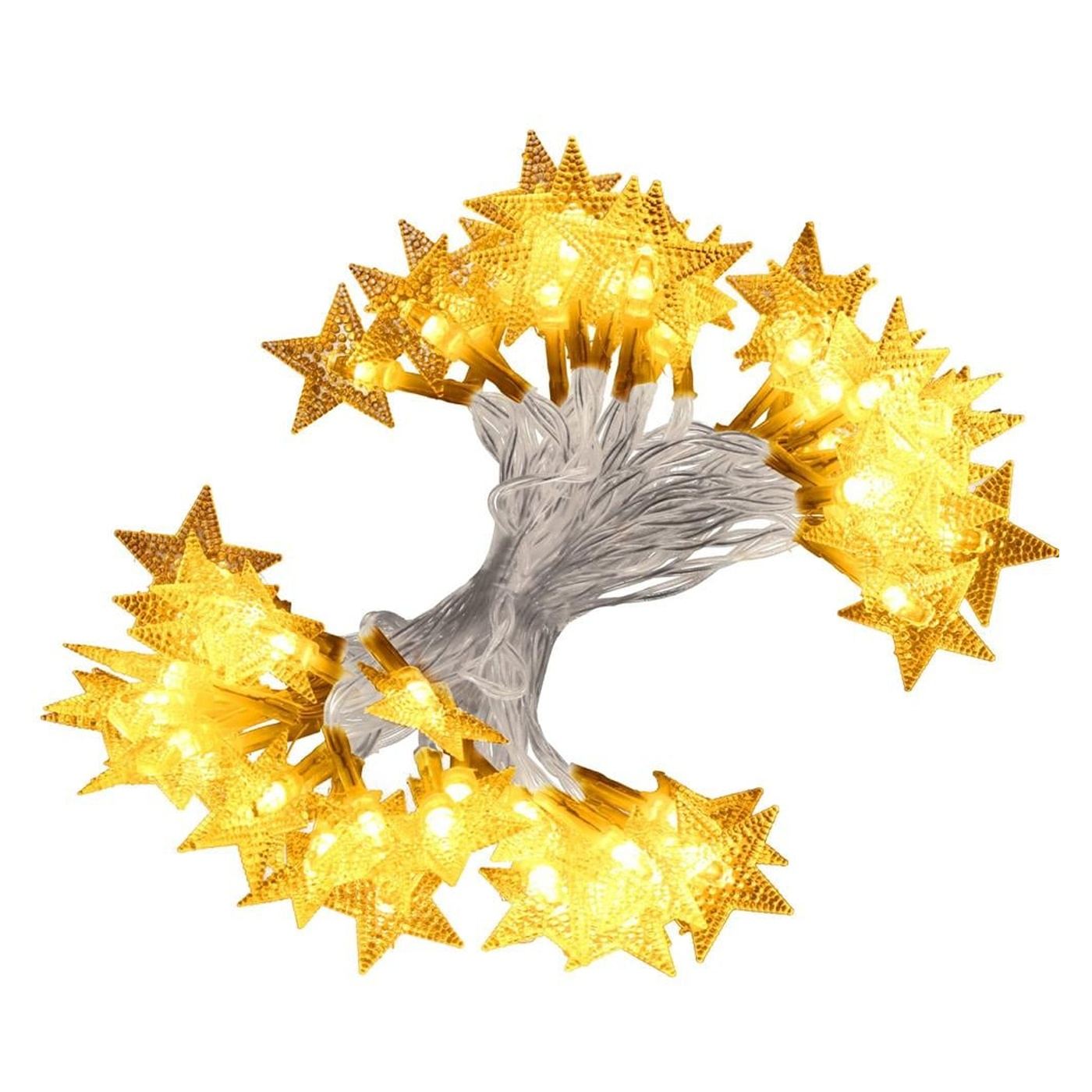 (DL) Kerti fényfüzér, 5 méter, 50 LED, elemes, sárga - 14