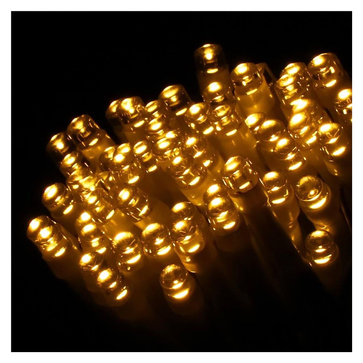 Kültéri kerti fényfüzér, 9 méter, 120 LED, elemes, sárga - 5