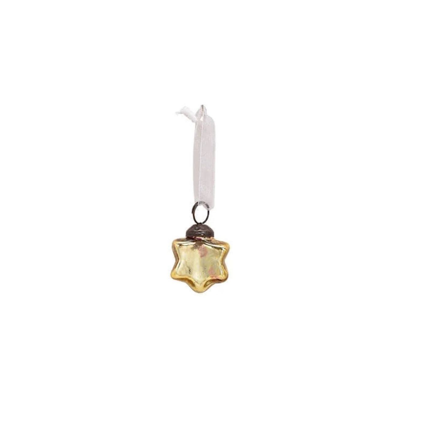 Üveg gömb függő dekoráció, Arany, 3,5 cm - 2