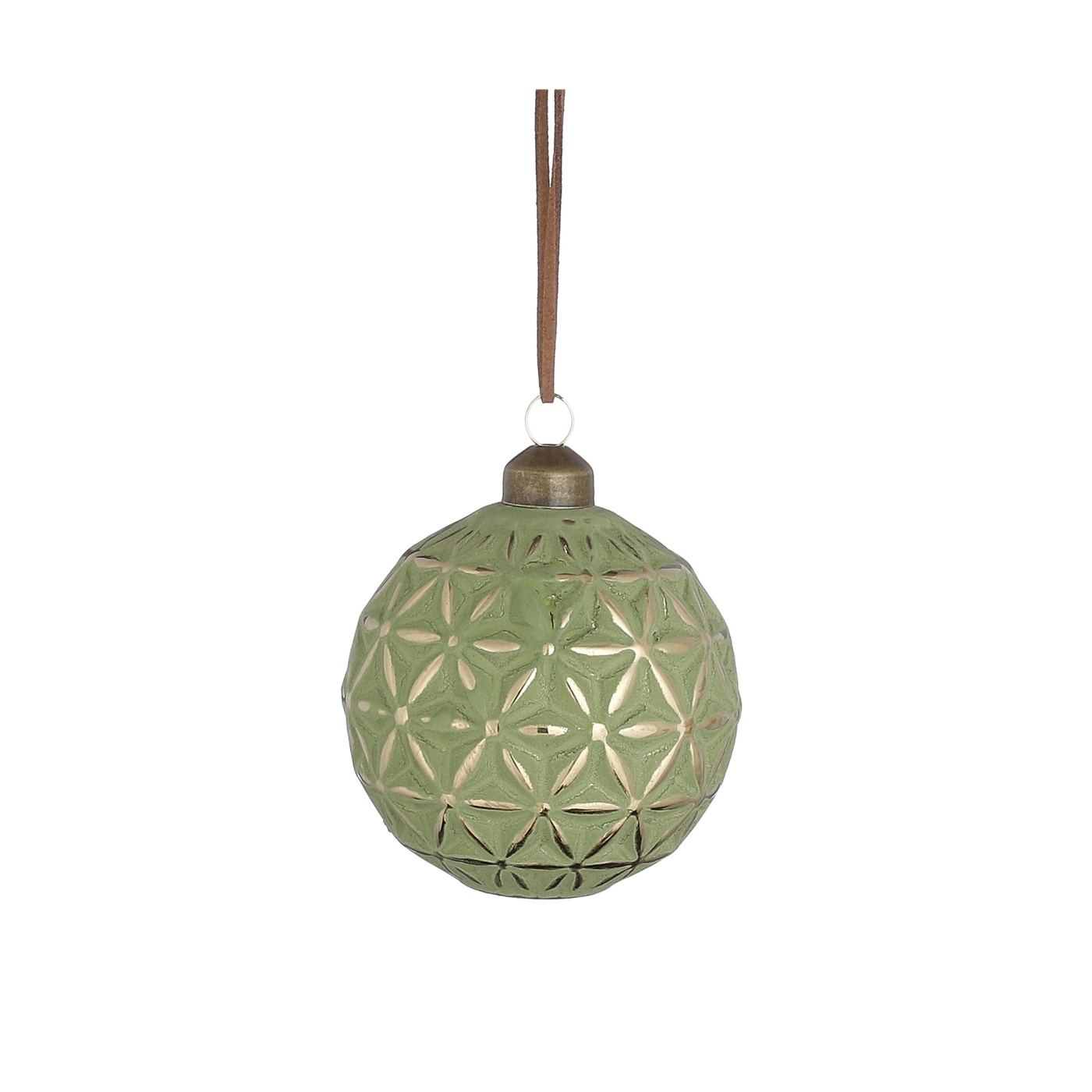 Üveg gömb, arany, 8 cm - 3