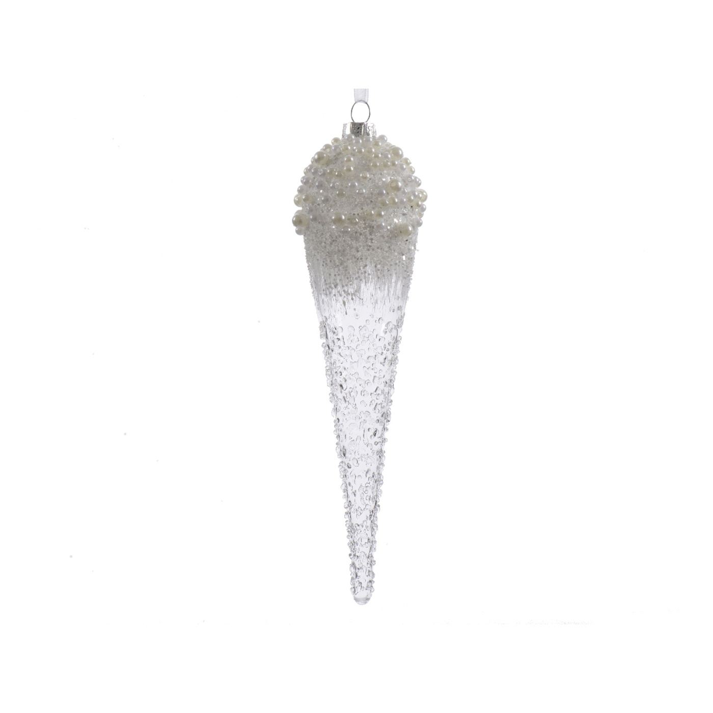 2 db galamb alakú dísz, gyöngy/gyöngy design, 24 cm - 2