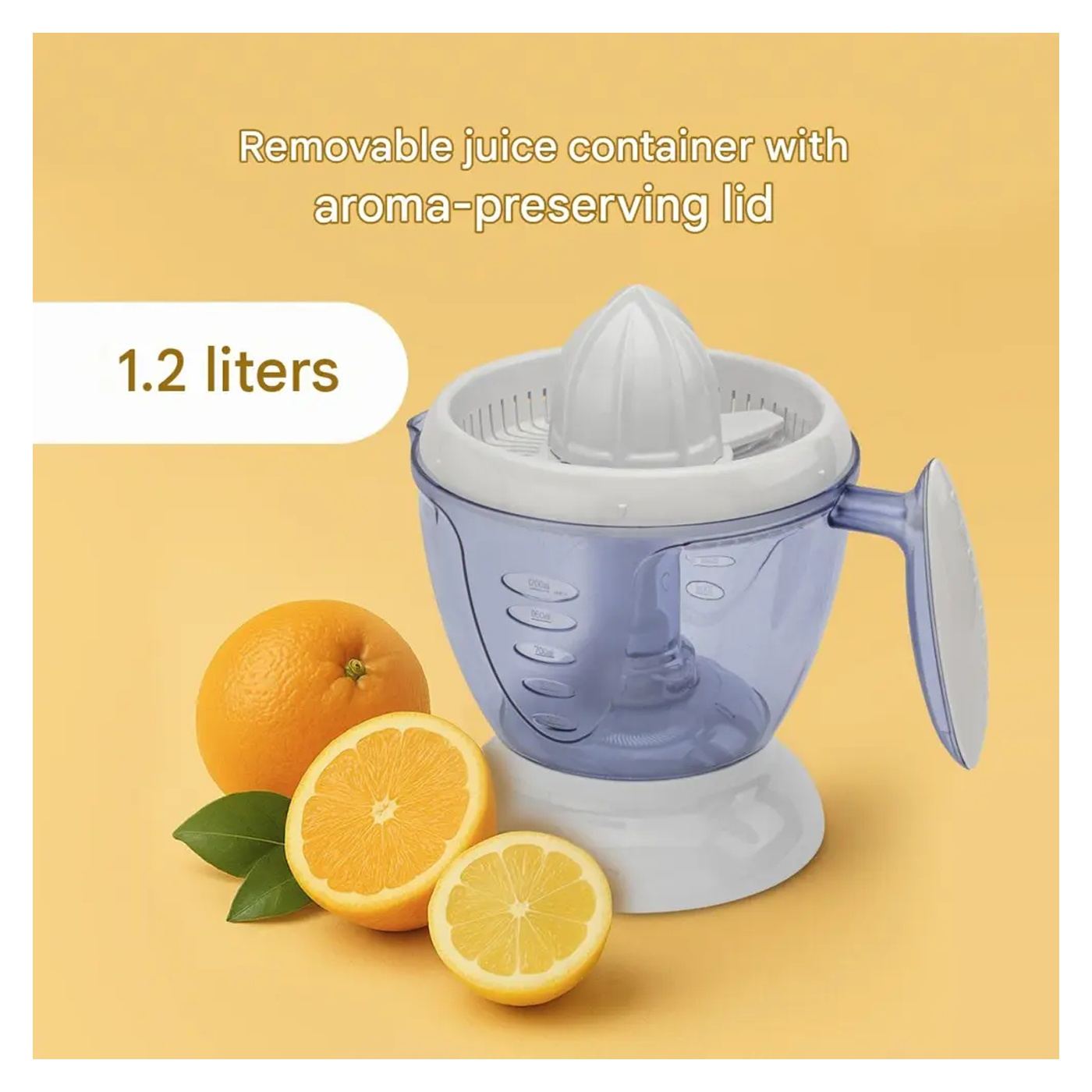 Elektromos citrusfacsaró, Clatronic, 1.2 liter, fehér - 3