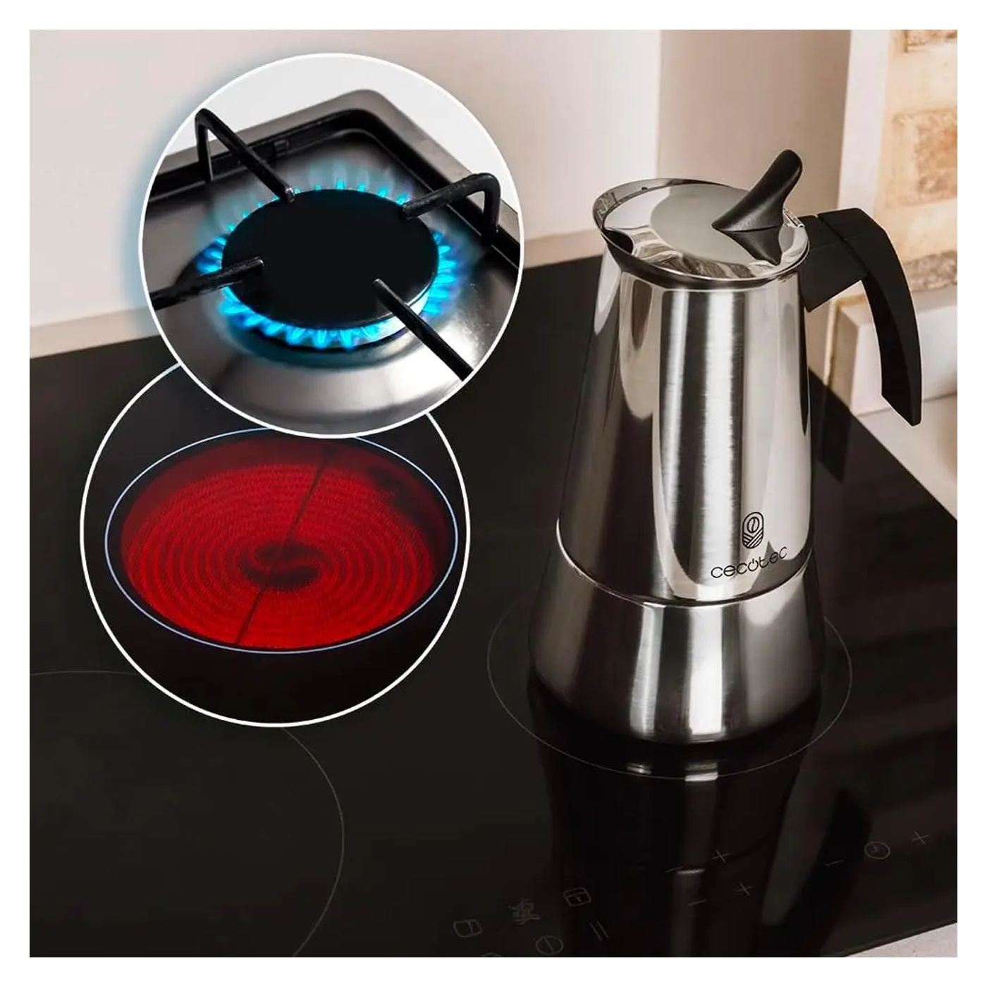 Kotyogós kávéfőző, Cecotec, Piccolina 900, 10 csésze, Kék - 4