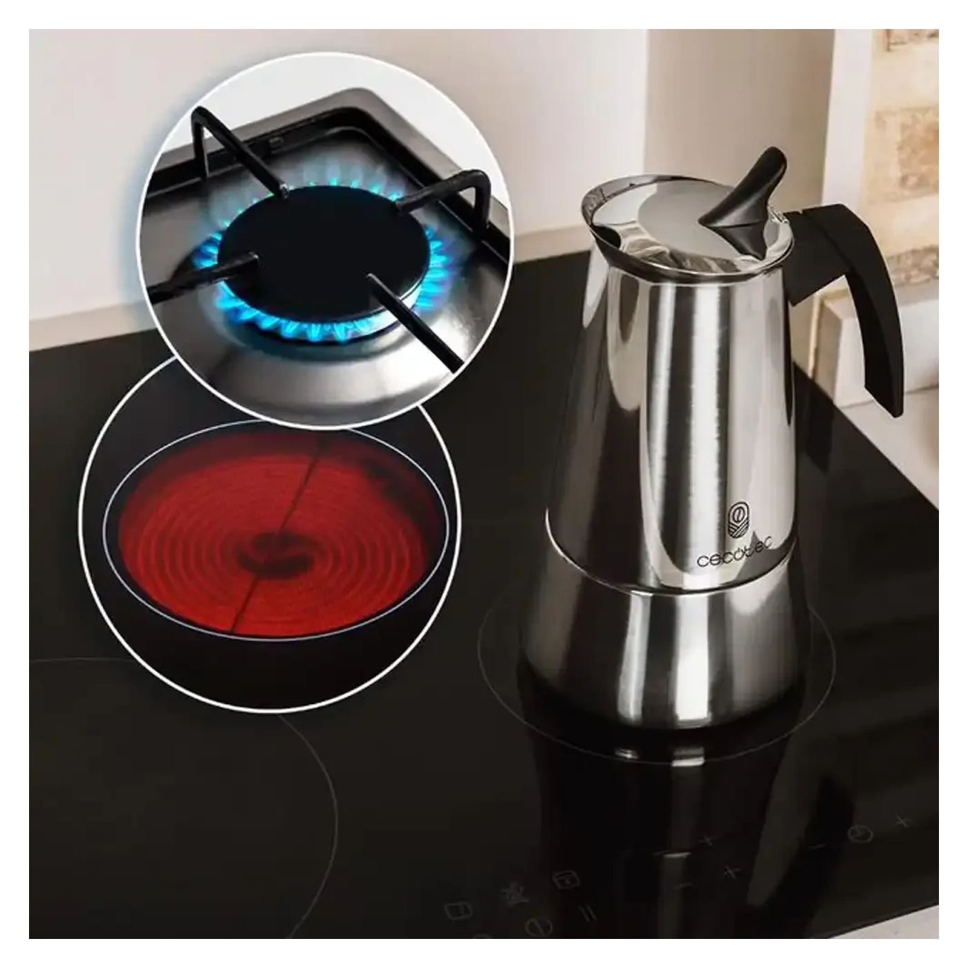 Moka kávéfőző, Cecotec, Piccolina 200, 2 csésze, rozsdamentes acél - 2
