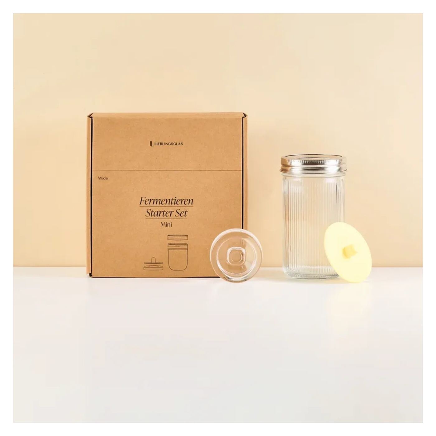 Prémium Fermentáló Készlet Üvegedénnyel, Lieblingsglas, Mini, 0.6 Liter, Ajándékdobozzal, Átlátszó - 4