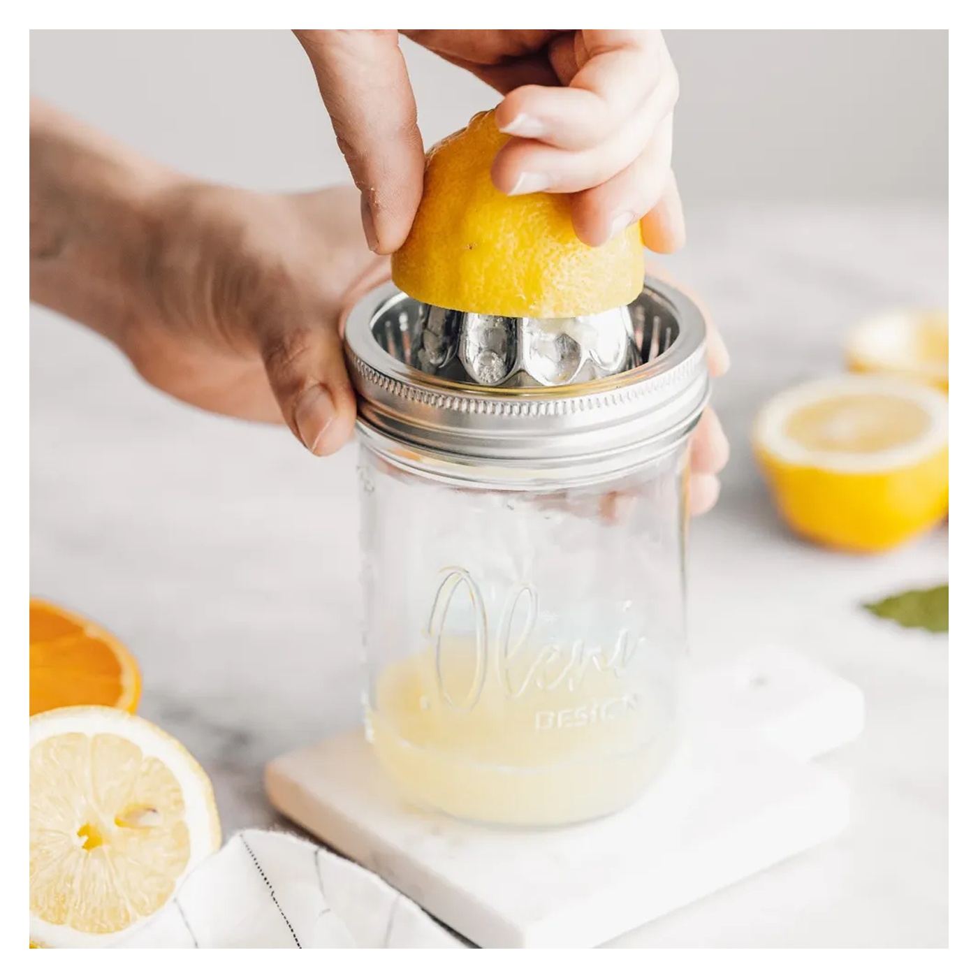 Prémium kézi citrus facsaró szett üveg/rozsdamentes acél, Lieblingsglas, 0.4 liter, átlátszó - 3