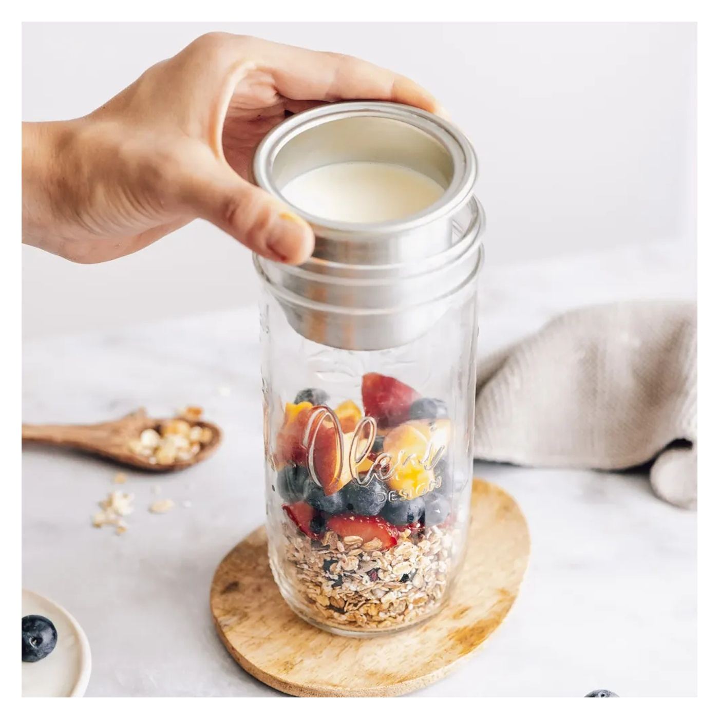 Prémium ételtároló elválasztóval, Lieblingsglas, Lunchbox, 0.75 liter, átlátszó - 2