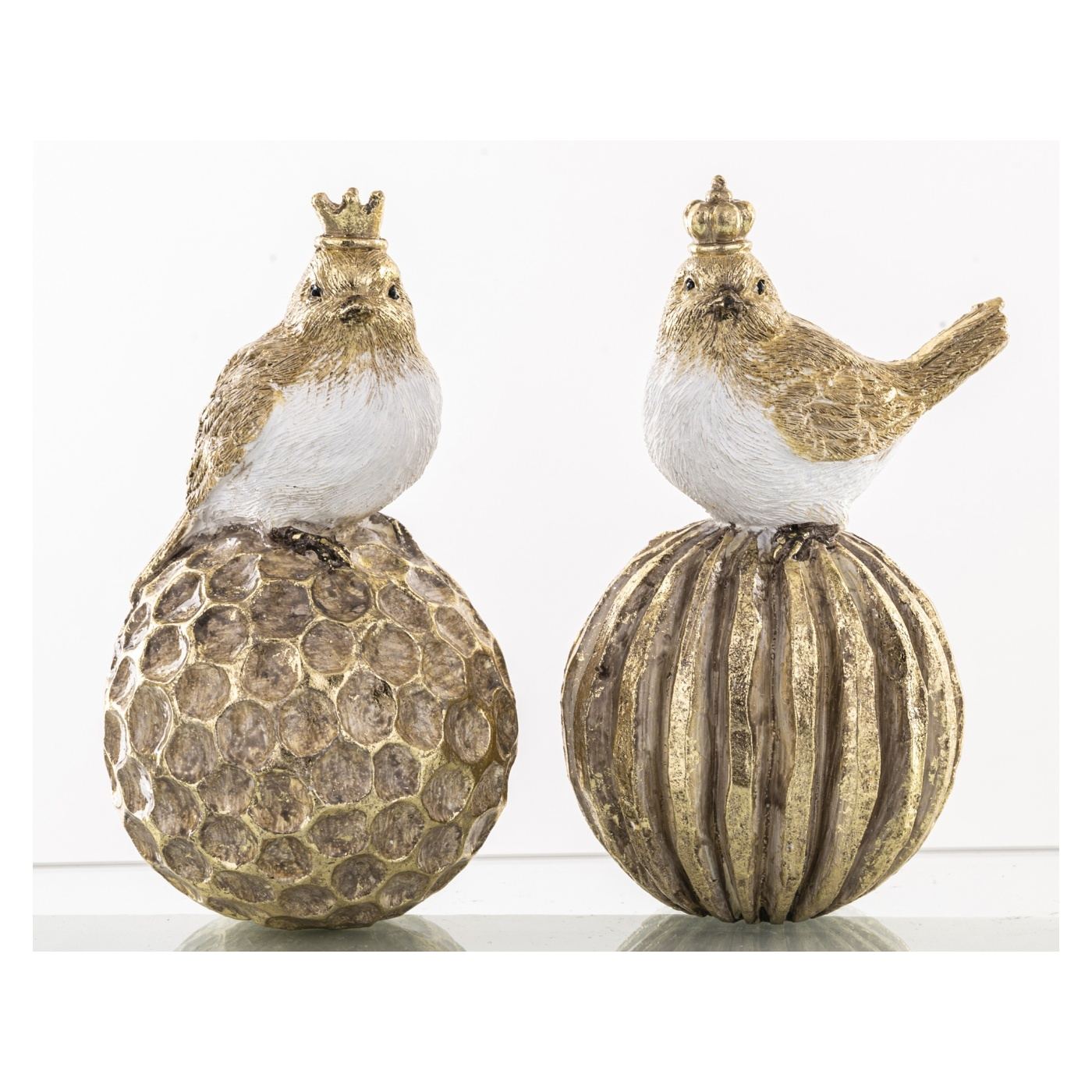 Madár szobor gömbön, 13x6,5x6,5 cm - 6