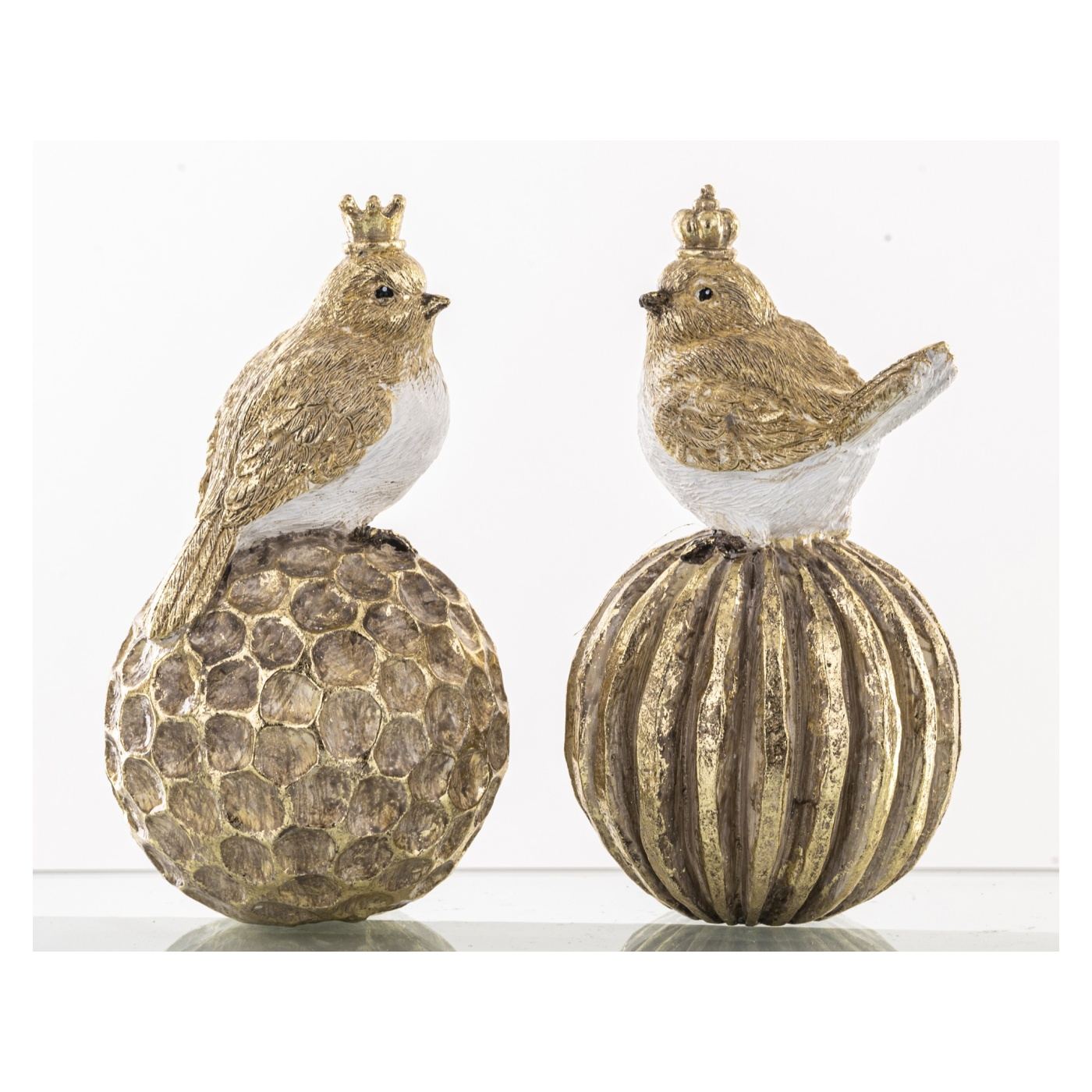 Madár szobor gömbön, 13x6,5x6,5 cm - 9