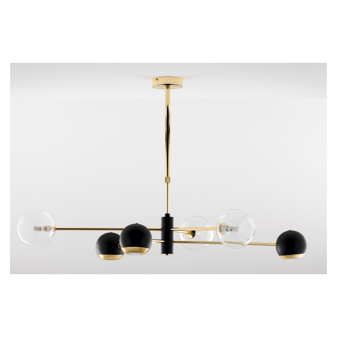 JUPITER MOKA sorozatú csillár, Arany, Fekete, 3xG9/3xGU10/14W - 3