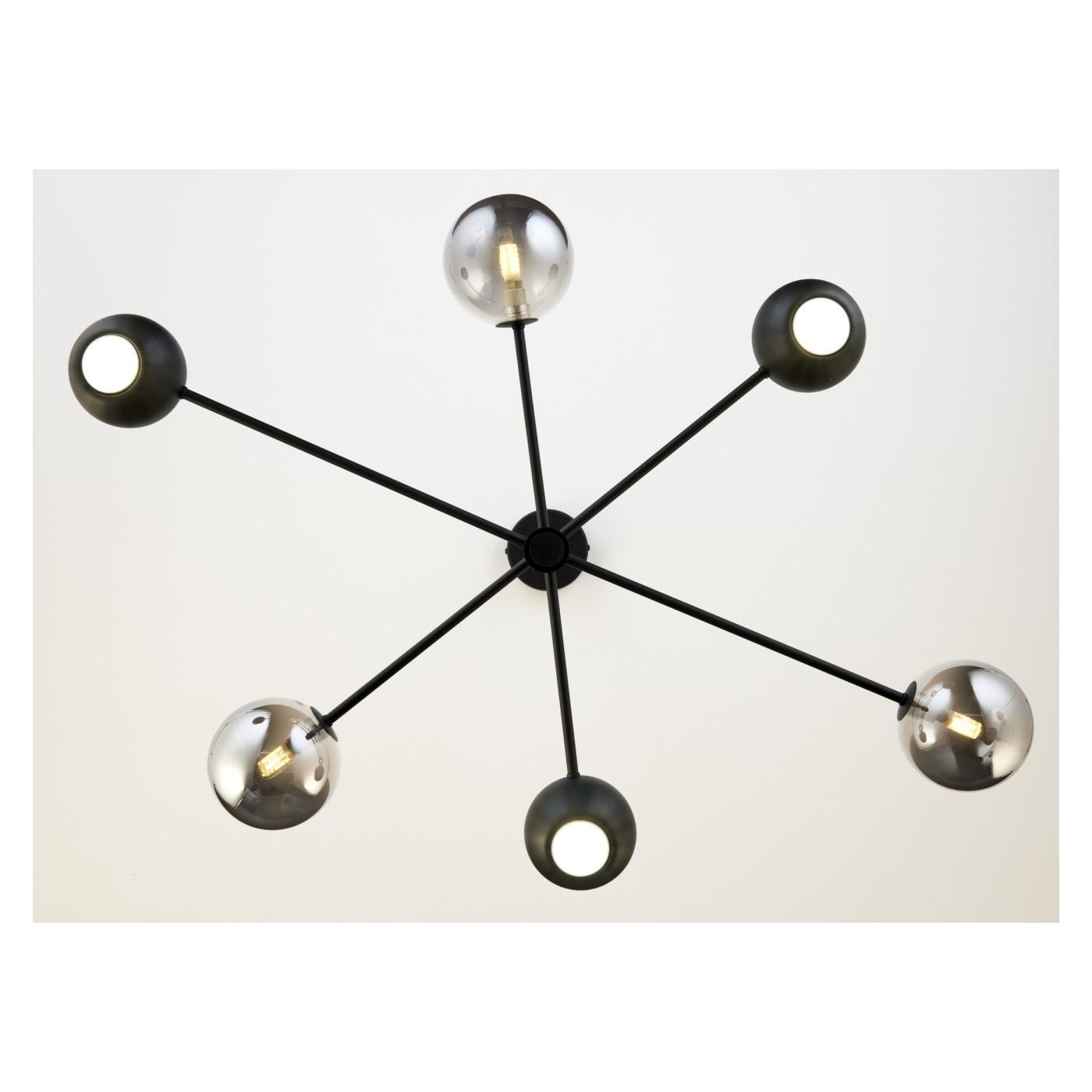 JUPITER MOKA sorozatú csillár, fekete, füst, 3xG9/3xGU10/14W - 9
