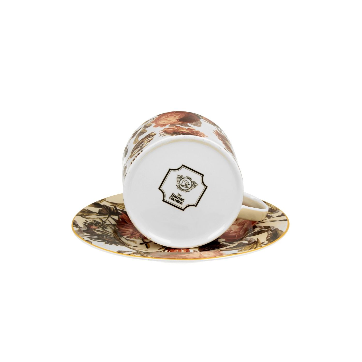 Készlet bögre + tányér, porcelán, Peony, 240 ml - 3