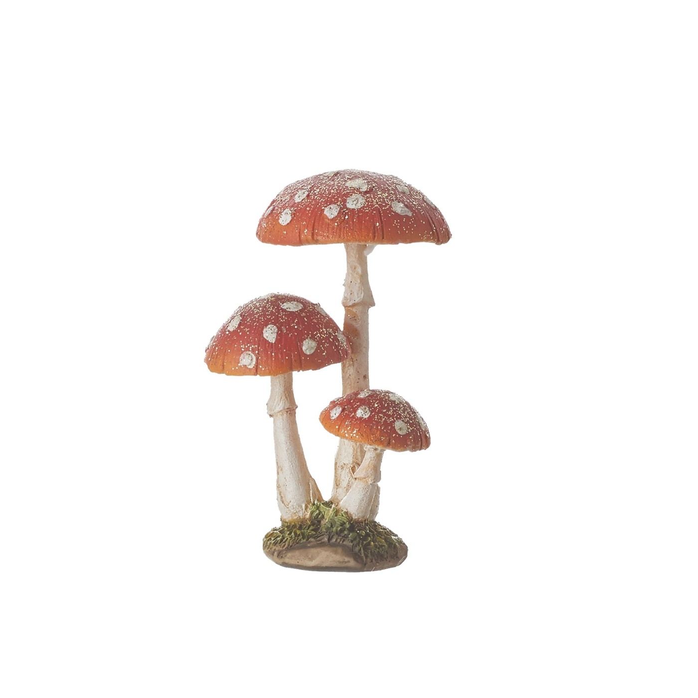 Dekoráció gombák, narancssárga, 5,5x5x8,5 cm - 3