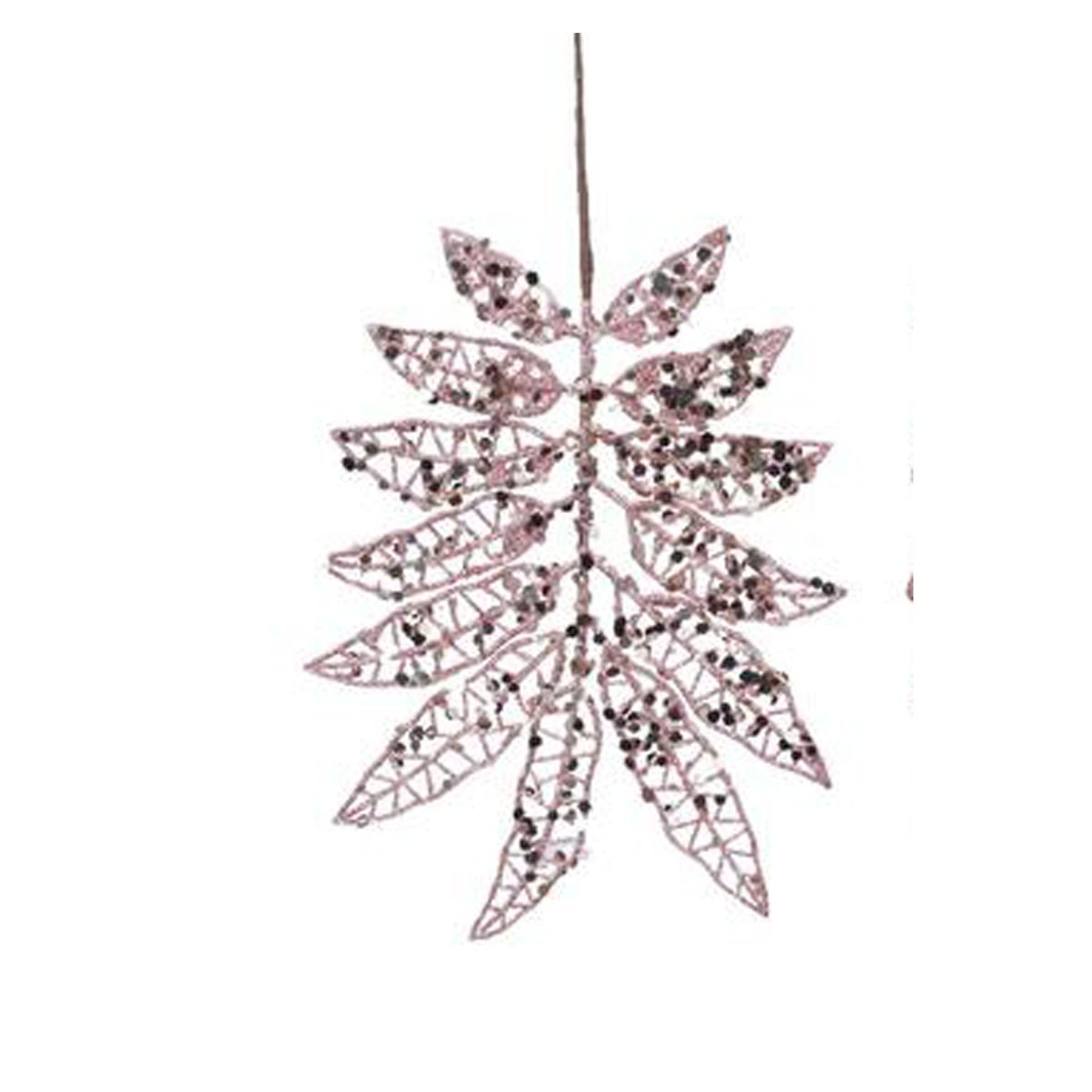 Mesterséges levéles ág, rózsaszín, 20 cm - 2